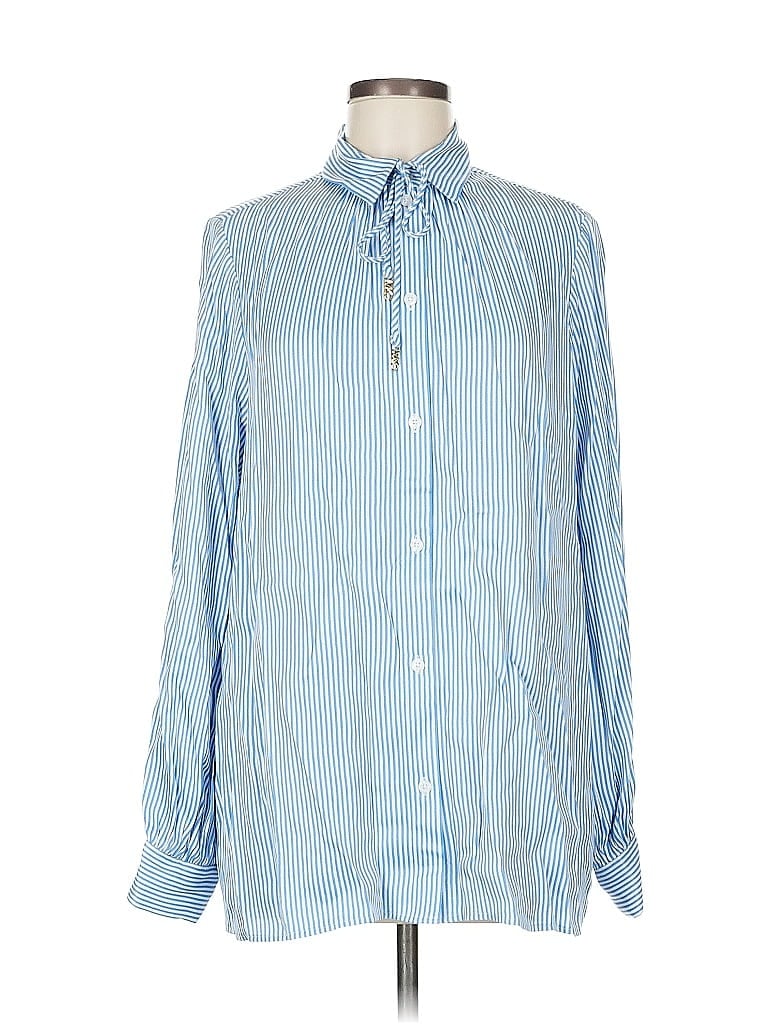 Pre-owned Michael Michael Kors Long Sleeve Button Down Shirt In Blue