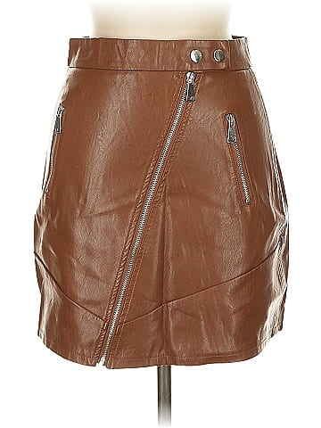 Kendall & Kylie Faux Leather Skirt (view 1)