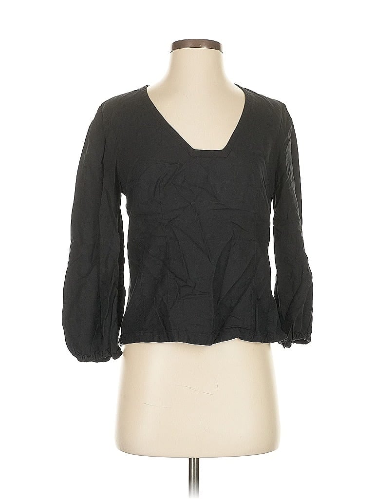 Pre-owned Maeve By Anthropologie 3/4 Sleeve Blouse In Black