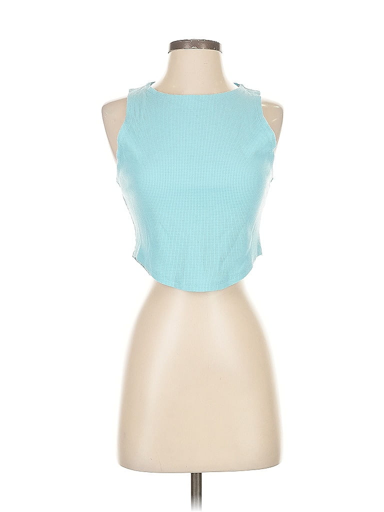 Click to view more detailed imagery on our partner's website Pre-owned Naked Wardrobe Tank Top Teal Halter Neckline Tops In Blue