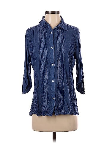 Solitaire 3/4 Sleeve Button-Down Shirt (view 1)