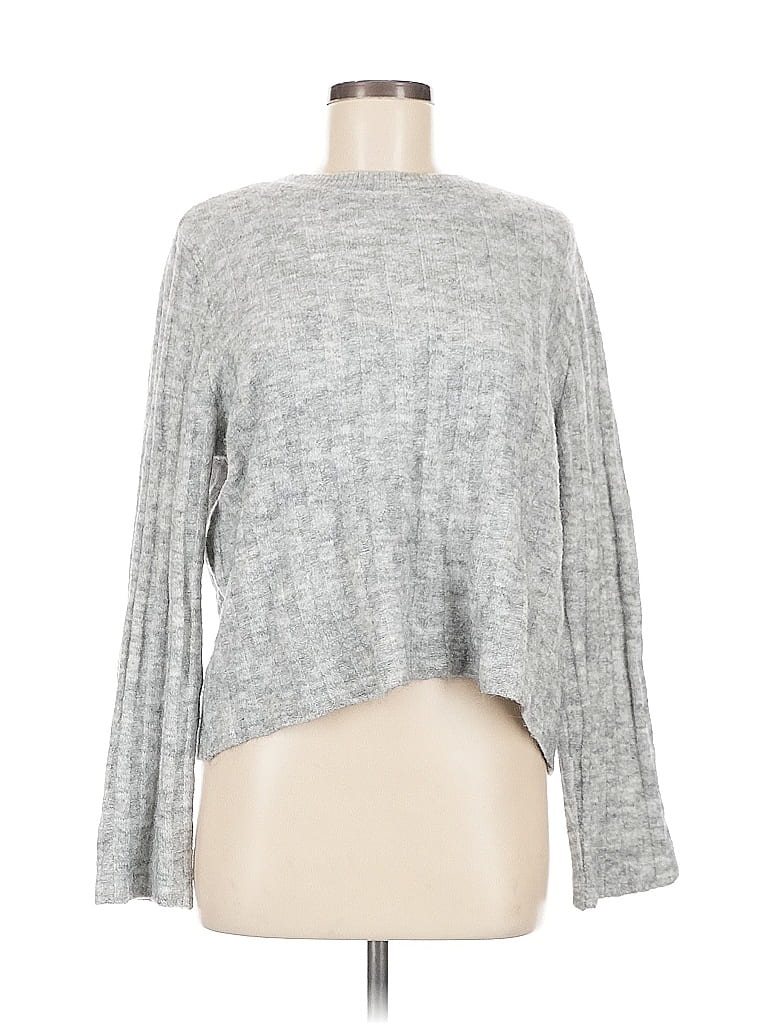 Pre-owned Divided By H&m Pullover Sweater In Gray