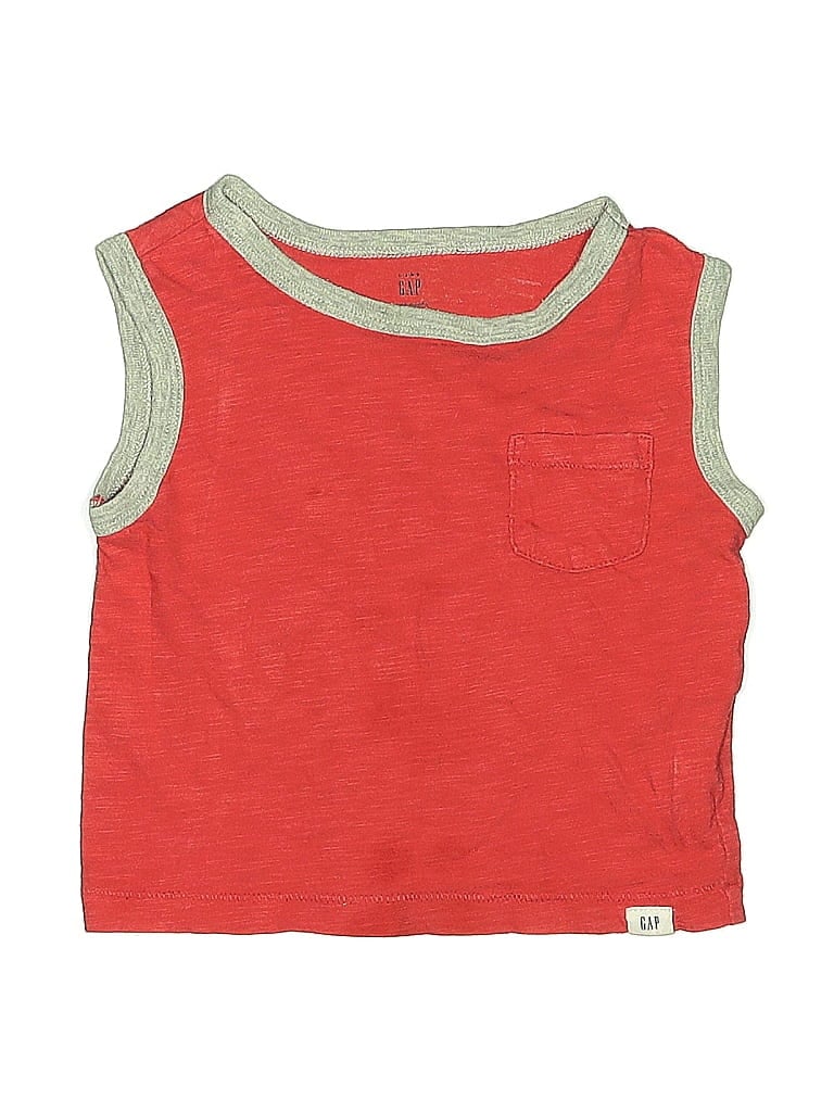 Pre-owned Baby Gap Kids' Sleeveless T-shirt In Red