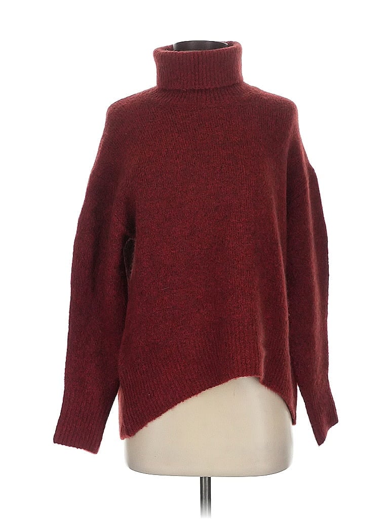 Pre-owned Assorted Brands Turtleneck Sweater In Red