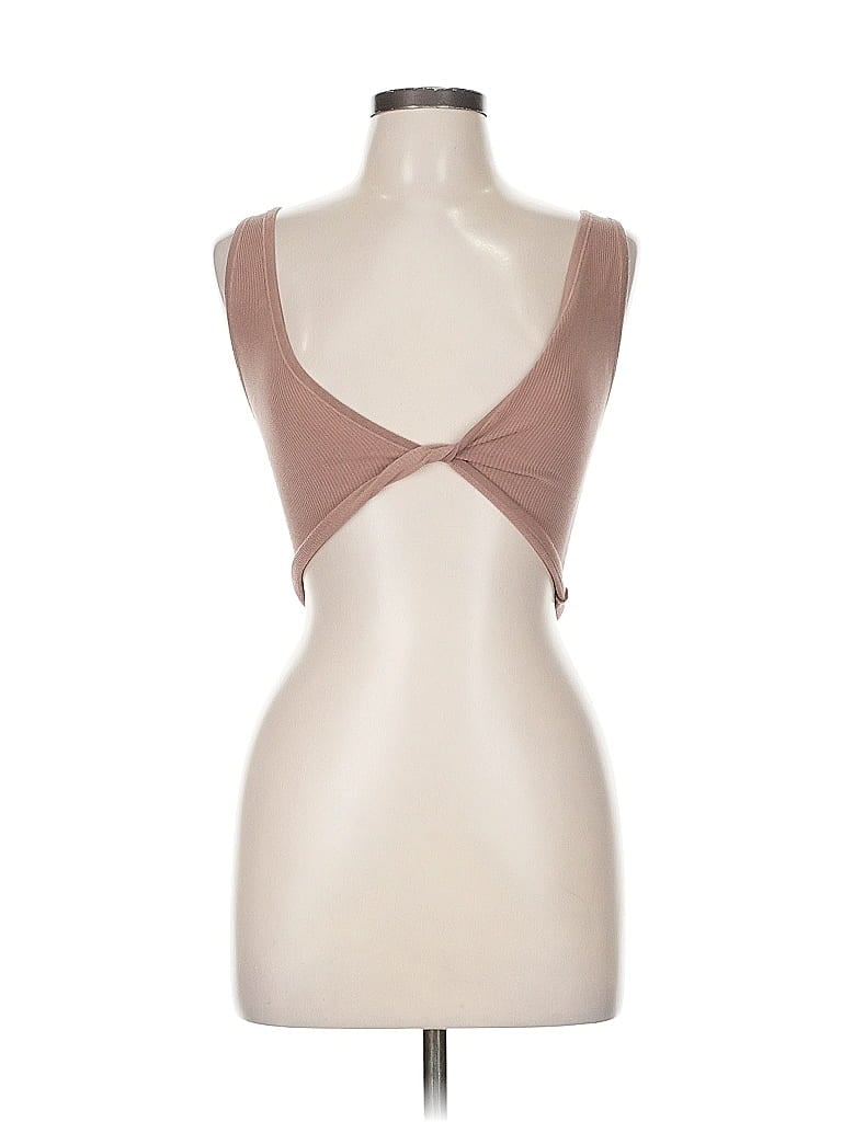 Pre-owned Out From Under Tank Top Brown Plunge Neckline Tops
