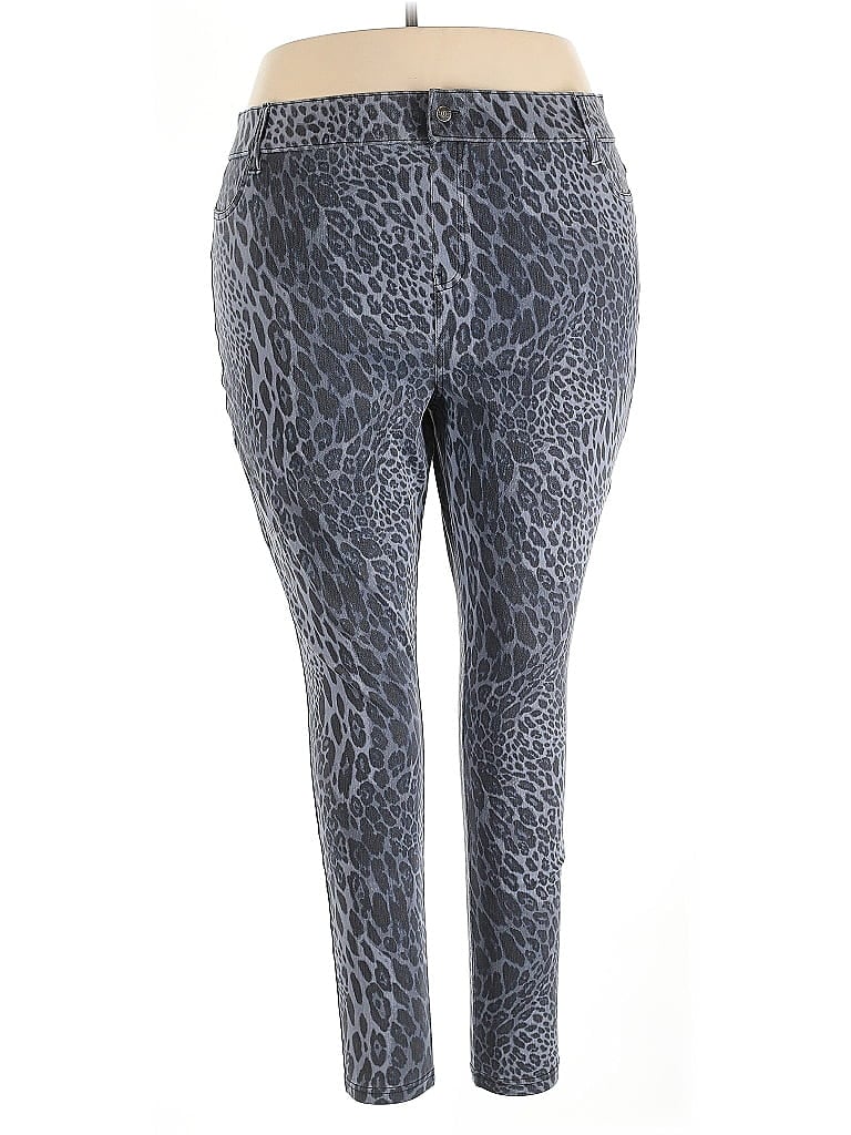 Pre-owned Hue Leggings In Gray
