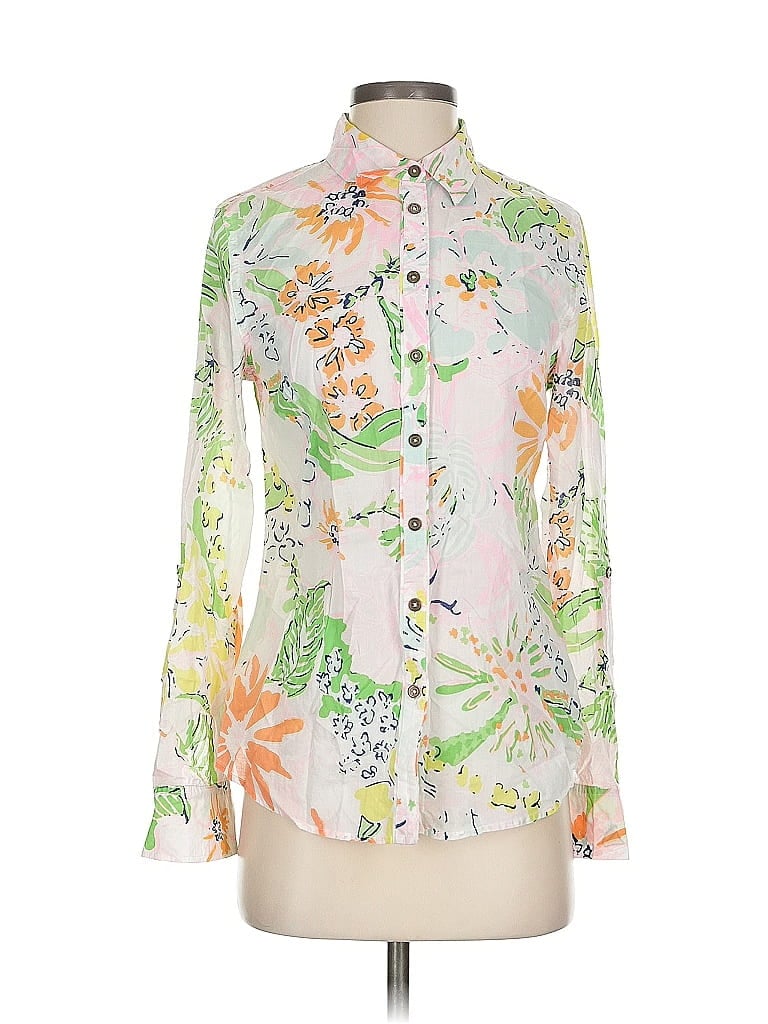 Pre-owned Lilly Pulitzer For Target Long Sleeve Blouse In Green