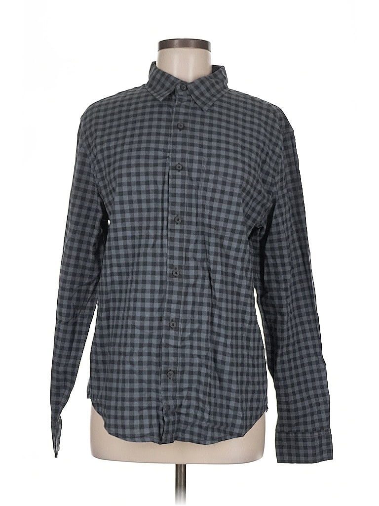 Pre-owned Mutual Weave Long Sleeve Button Down Shirt In Gray