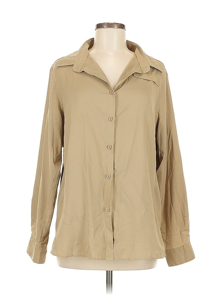 Pre-owned Unbranded Long Sleeve Blouse In Brown