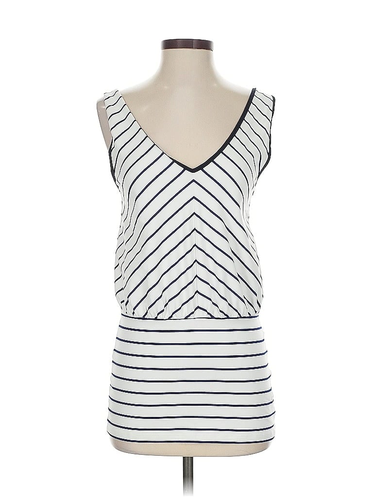 Click to view more detailed imagery on our partner's website Pre-owned Susana Monaco Tank Top White Plunge Neckline Tops