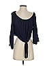Abbeline 100% Rayon Blue 3/4 Sleeve Blouse Size XS - photo 1