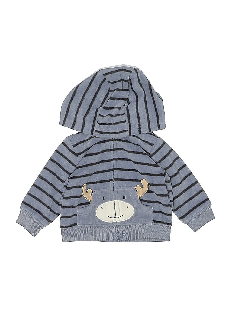 Pre-owned Carter's Babies' Zip Up Hoodie In Gray