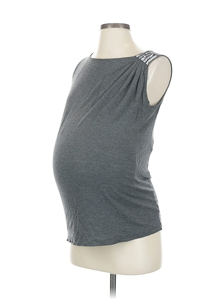 Pre-owned Liz Lange Maternity For Target Sleeveless T-shirt In Gray