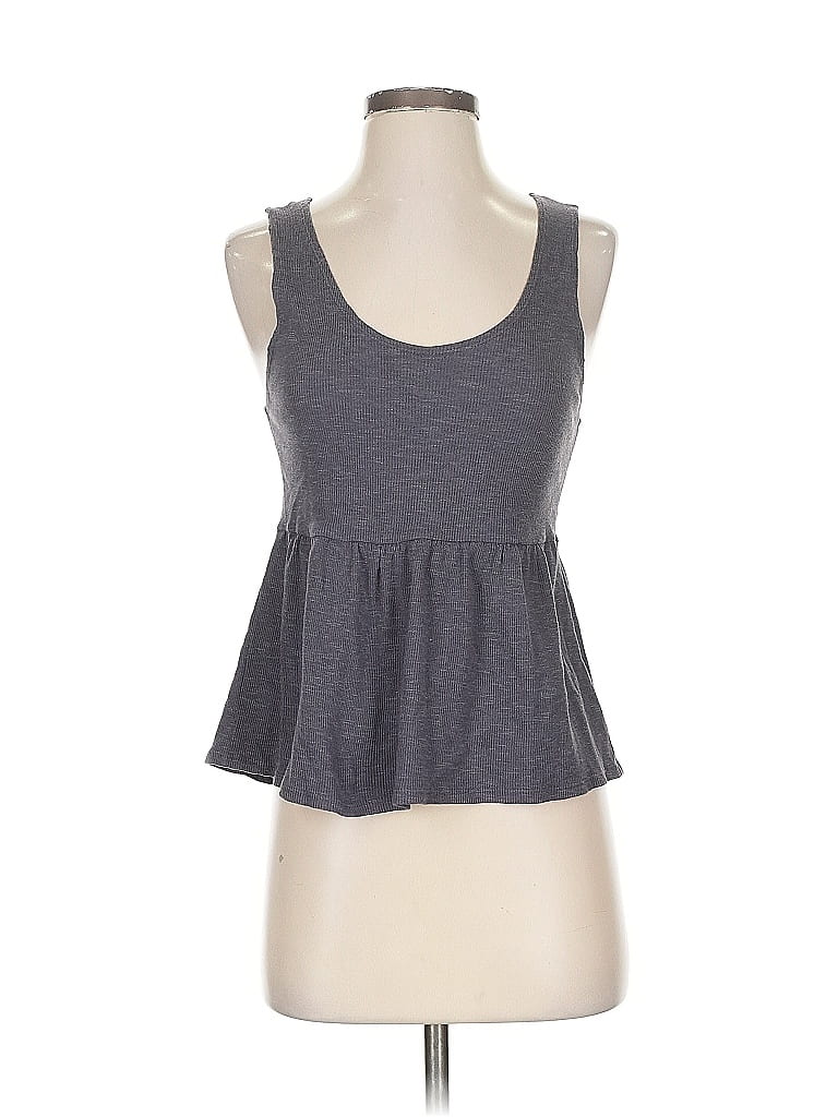 Pre-owned T.la Sleeveless Top Gray Sweetheart Neckline Tops