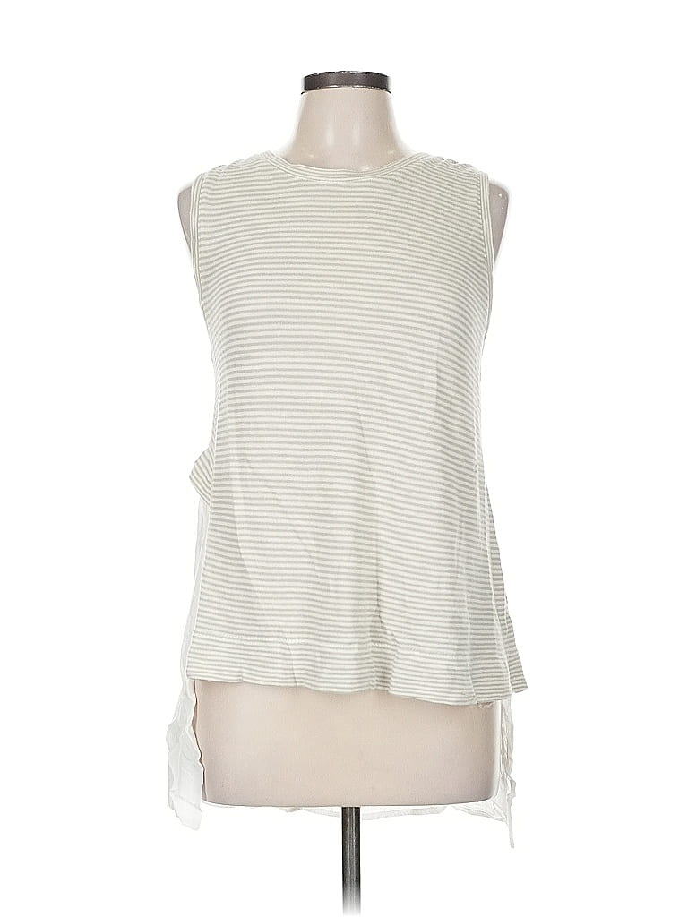 Pre-owned Zara W&b Collection Sleeveless T-shirt In White