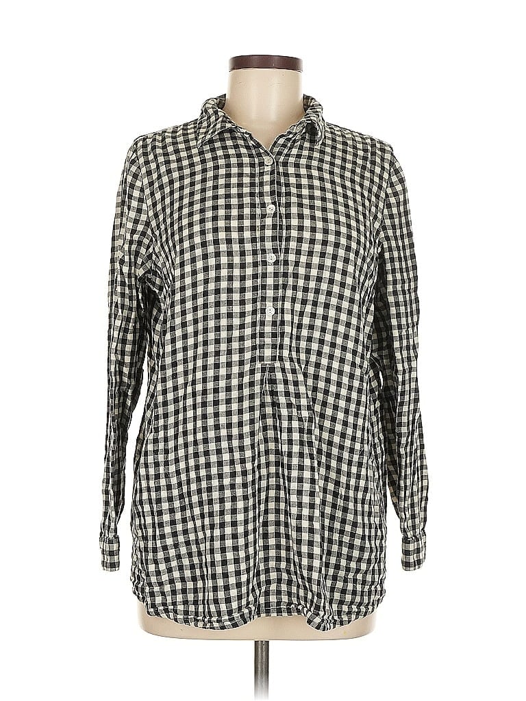 Click to view more detailed imagery on our partner's website Pre-owned Jjill Long Sleeve Button Down Shirt In Black