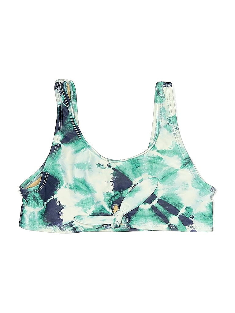 Pre-owned Old Navy Swimsuit Top Green Tie-dye Pattern Swimwear