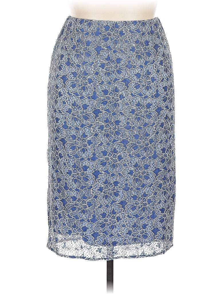 Pre-owned Lane Bryant Casual Skirt In Blue