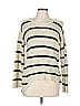 Quinn Stripes Ivory Pullover Sweater Size L - photo 1