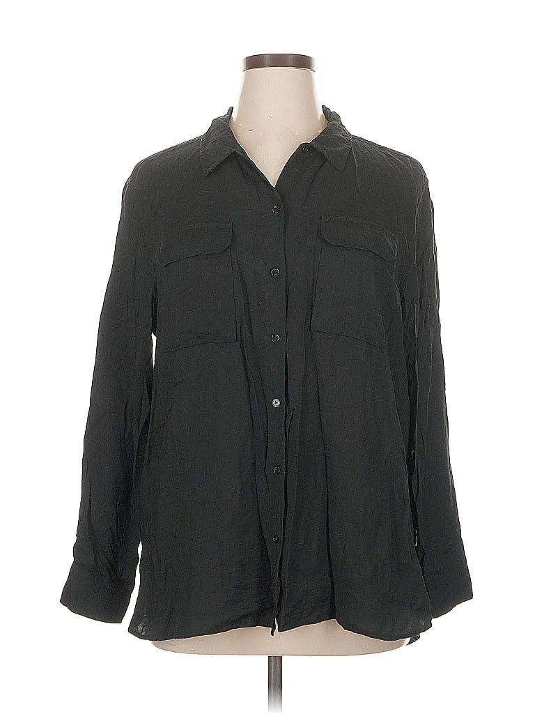 Click to view more detailed imagery on our partner's website Pre-owned Two By Vince Camuto Long Sleeve Button Down Shirt In Black