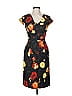 Black Halo Print Black Cocktail Dress Size 6 - photo 1