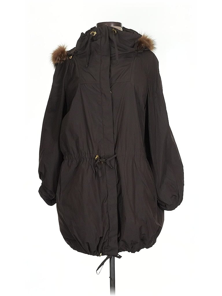 Worth 100% Polyester Solid Brown Coat Size S - photo 1