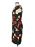 Black Halo Print Black Cocktail Dress Size 6 - photo 4