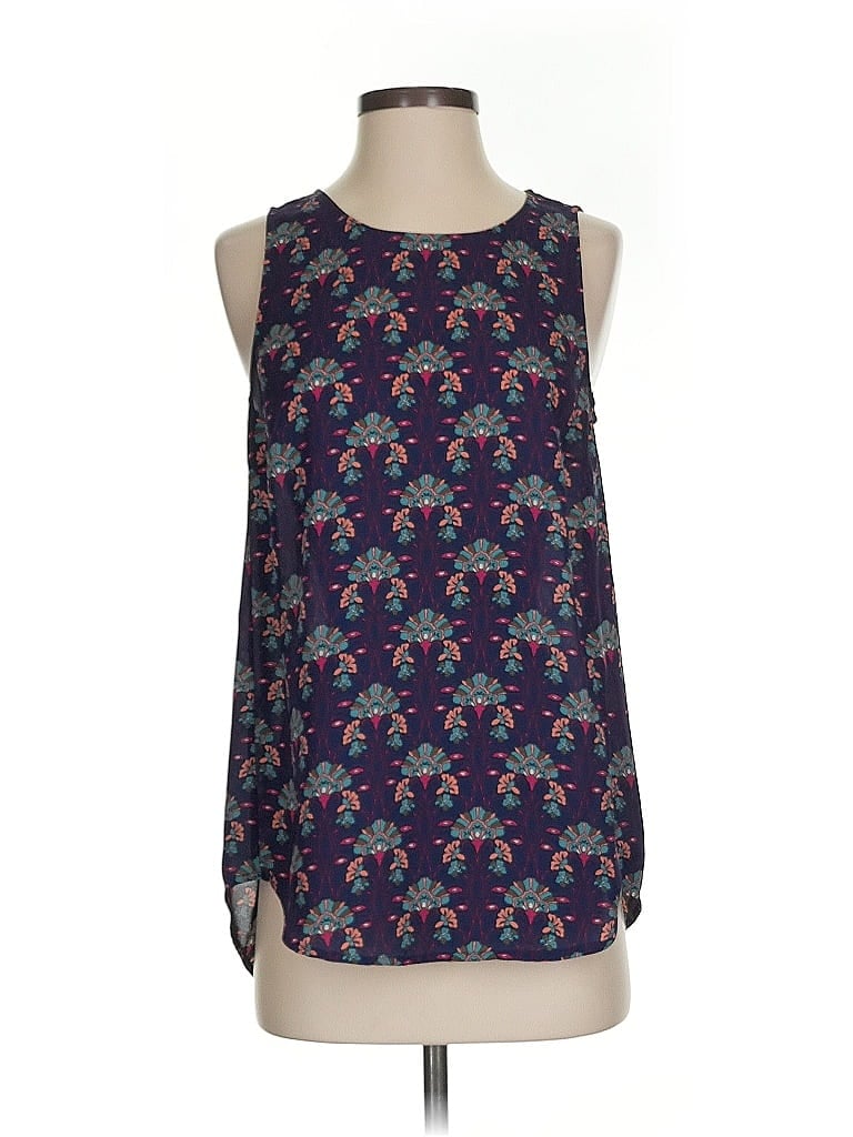 Pre-owned Daniel Rainn Sleeveless Blouse In Blue
