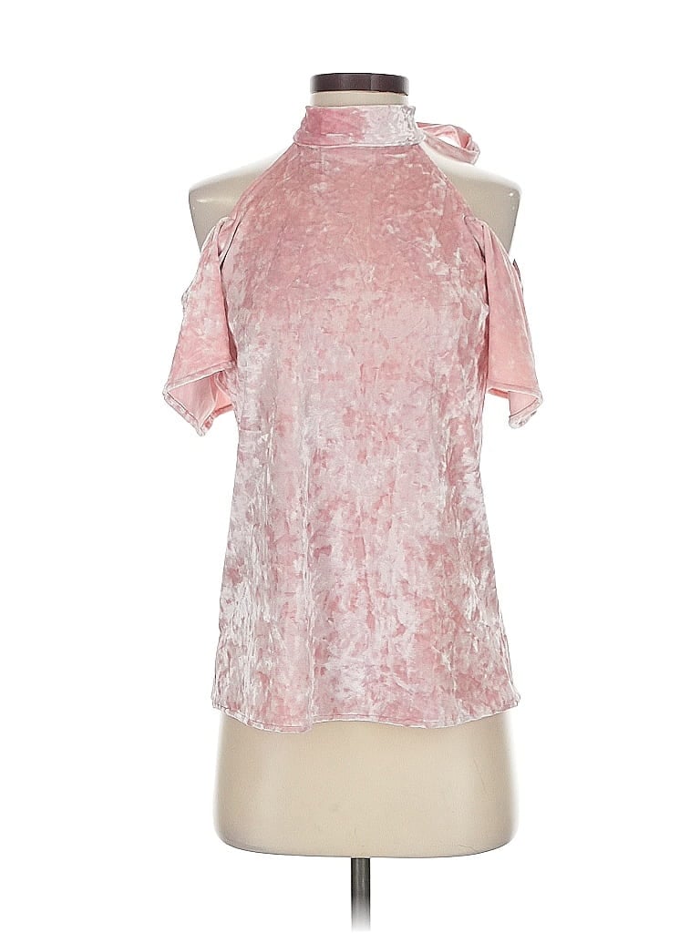 Pre-owned Sweet Pea By Stacy Frati Short Sleeve Blouse In Pink