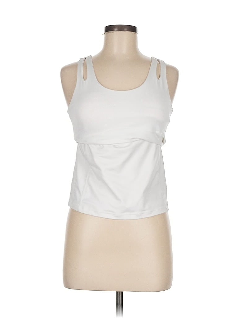 Pre-owned E.l.f. Tank Top White Halter Neckline Tops