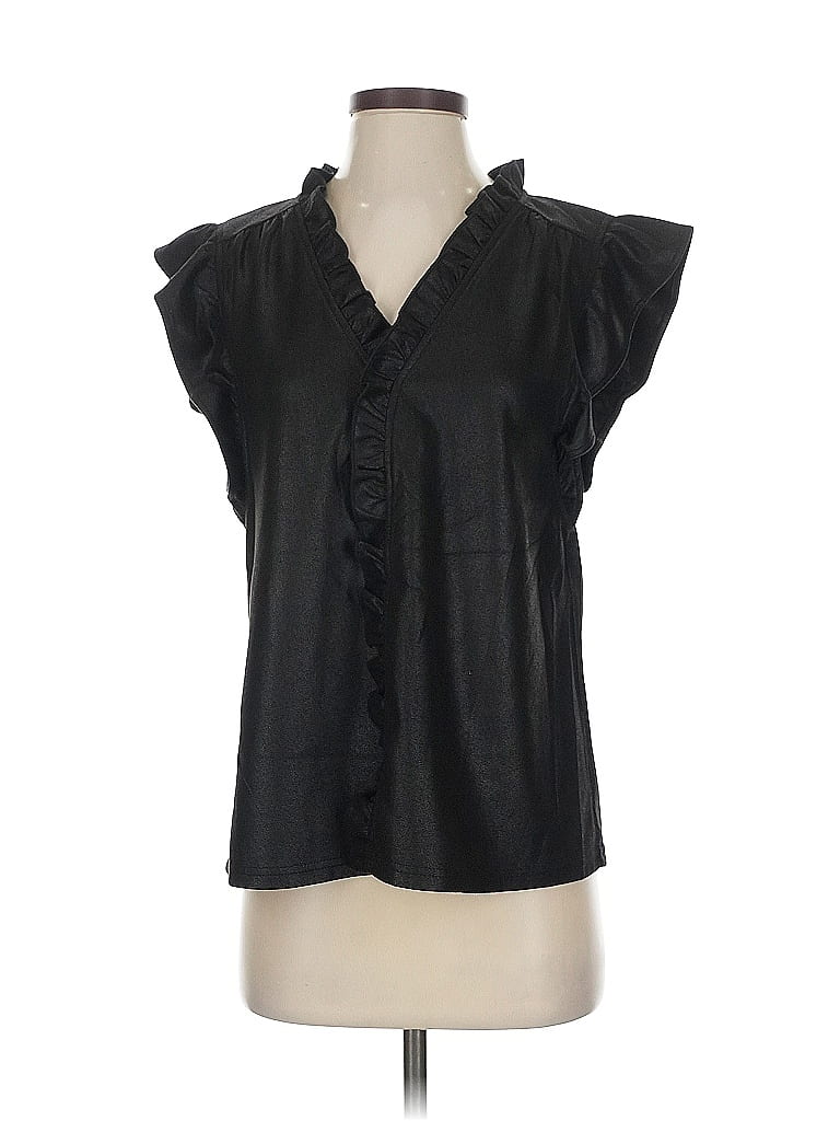 Click to view more detailed imagery on our partner's website Pre-owned Voy Short Sleeve Blouse In Black