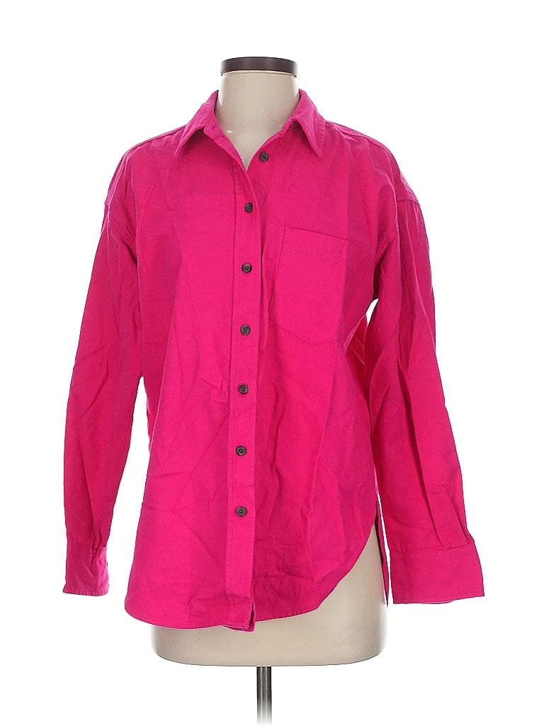 Pre-owned Universal Thread Long Sleeve Button Down Shirt In Pink