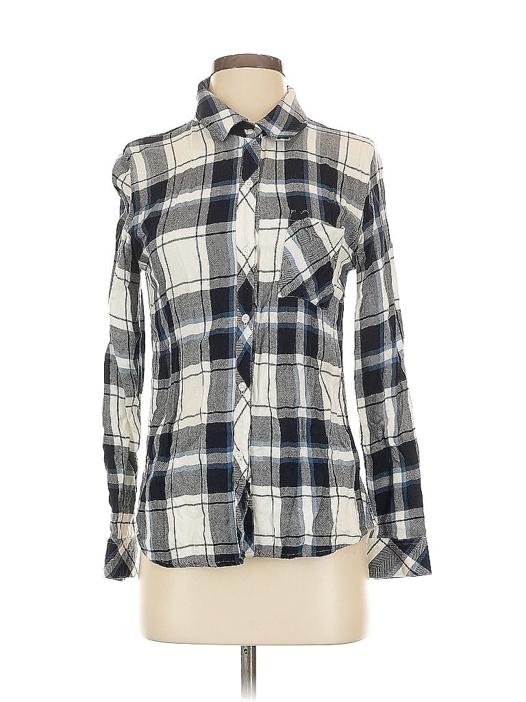 Pre-owned Rails Long Sleeve Button Down Shirt In Blue