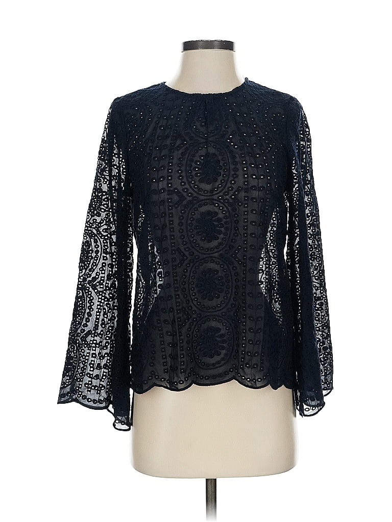 Pre-owned Elie Tahari Long Sleeve Blouse In Black