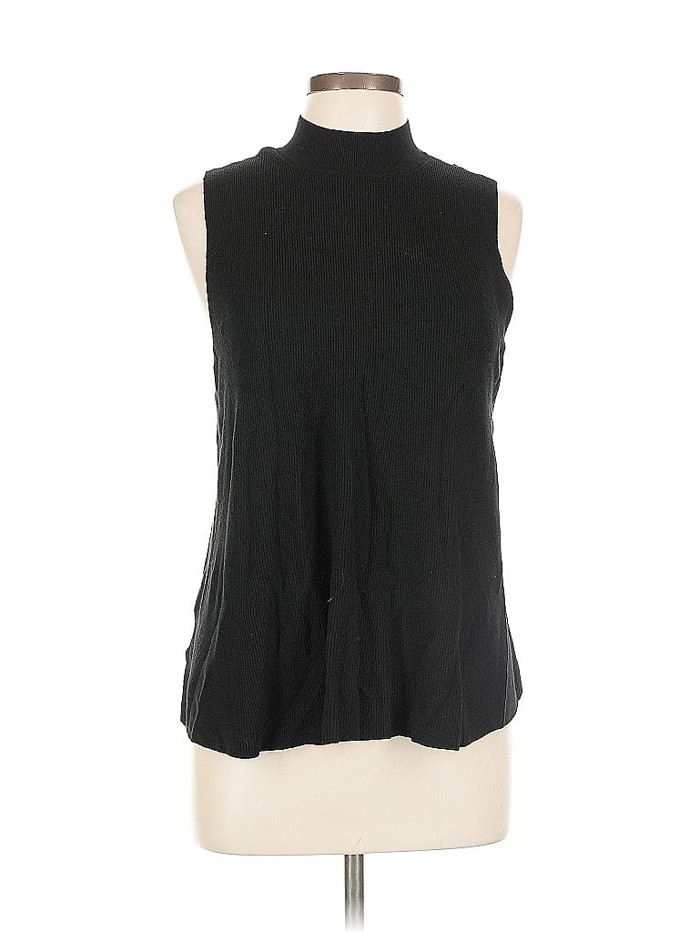 Pre-owned Ann Taylor Loft Sweater Vest In Black