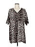 ASOS 100% Viscose Animal Print Black Short Sleeve Blouse Size 6 - photo 1