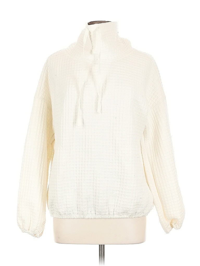 Pre-owned Max Studio Pullover Sweater In White