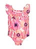 Baby Gap Floral Pink One Piece Swimsuit Size 18-24 mo - photo 2
