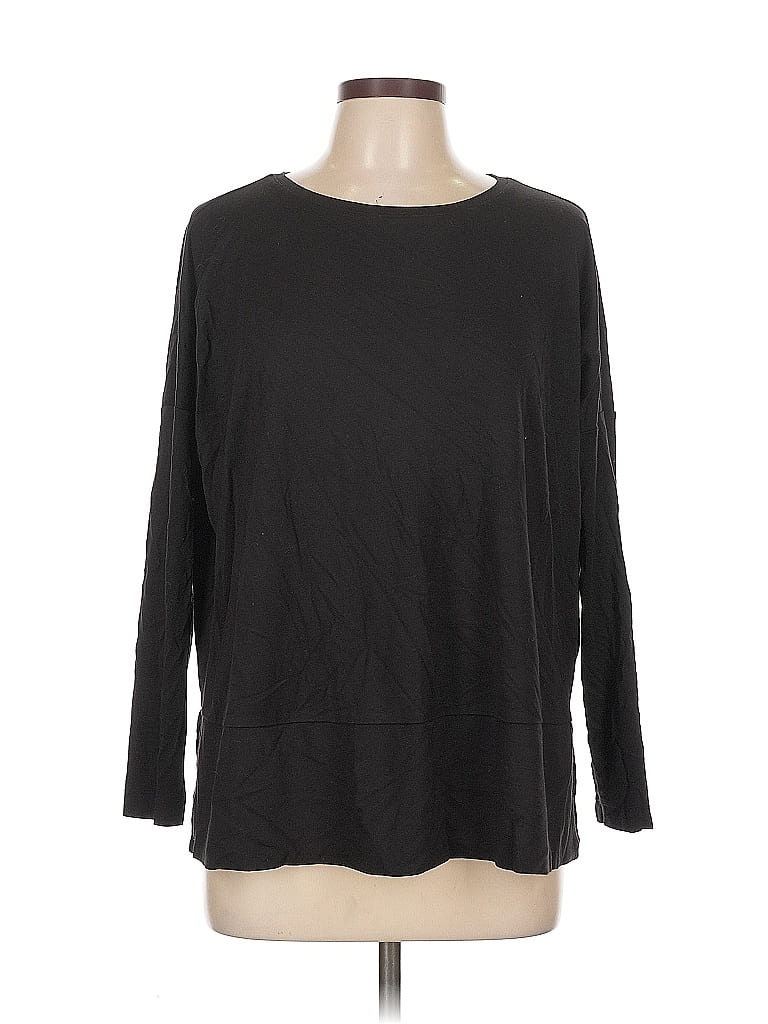 Pre-owned Ann Taylor Loft 3/4 Sleeve T-shirt In Black