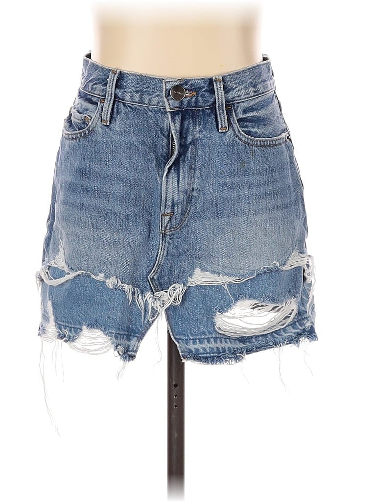 Pre-owned Frame Denim Skirt In Blue