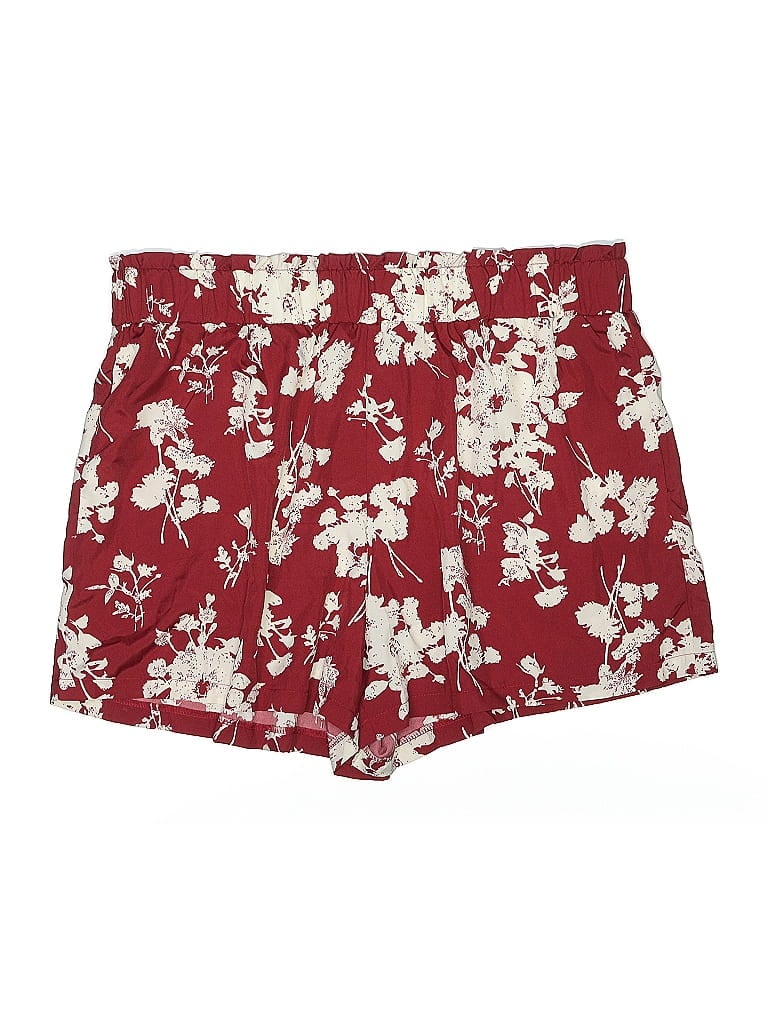 Pre-owned Shein Curve Shorts In Burgundy