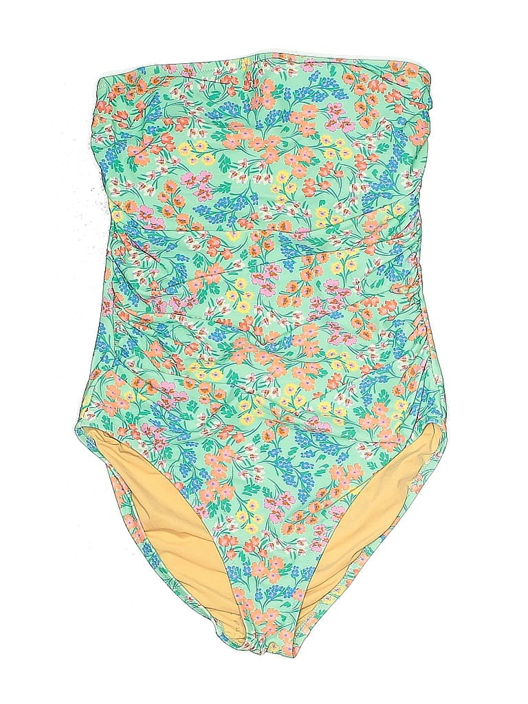 Pre-owned J.crew Factory Store One Piece Swimsuit In Blue