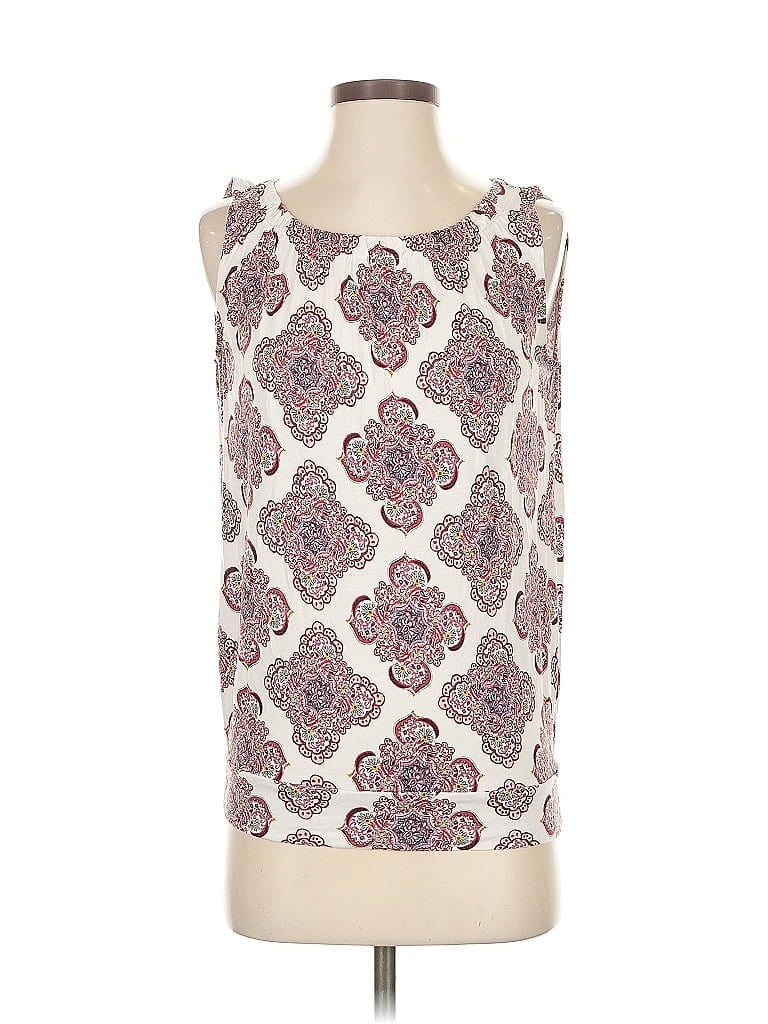 Pre-owned Ann Taylor Loft Outlet Sleeveless T-shirt In White