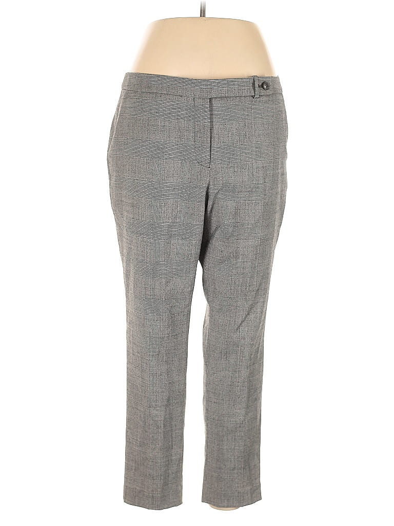 Pre-owned Pure Collection Wool Pants In Gray