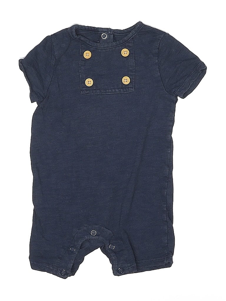 Pre-owned Assorted Brands Babies' Short Sleeve Onesie In Blue
