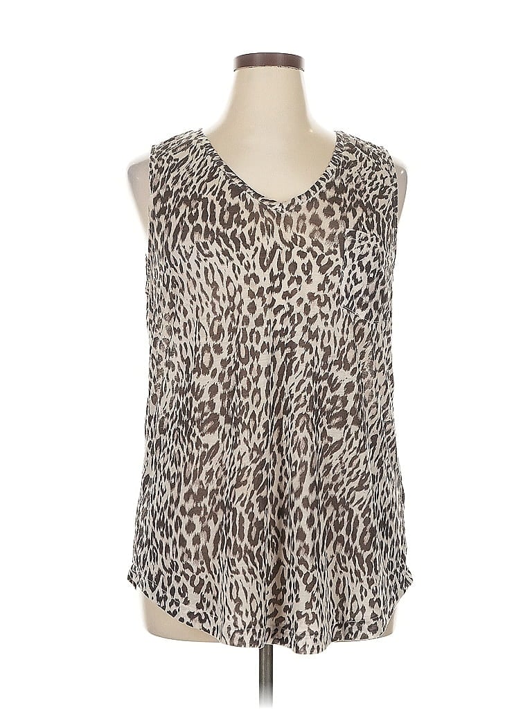 Pre-owned Style & Co Sleeveless Blouse In Silver