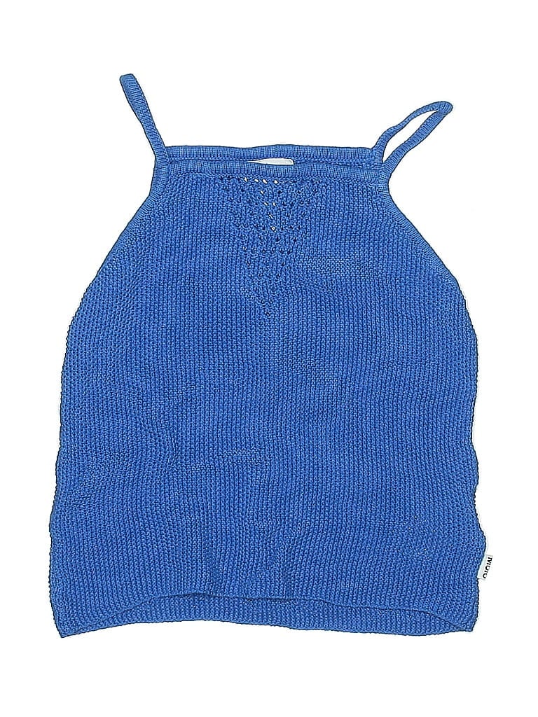 Click to view more detailed imagery on our partner's website Pre-owned Molo Kids' Sleeveless Top Blue Halter Neckline Tops