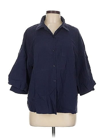 English Factory 3/4 Sleeve Button-Down Shirt (view 1)