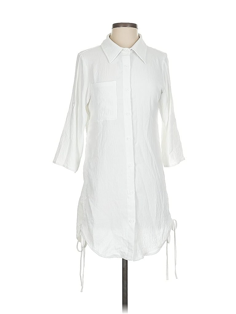 Pre-owned Betabrand 3/4 Sleeve Blouse In White