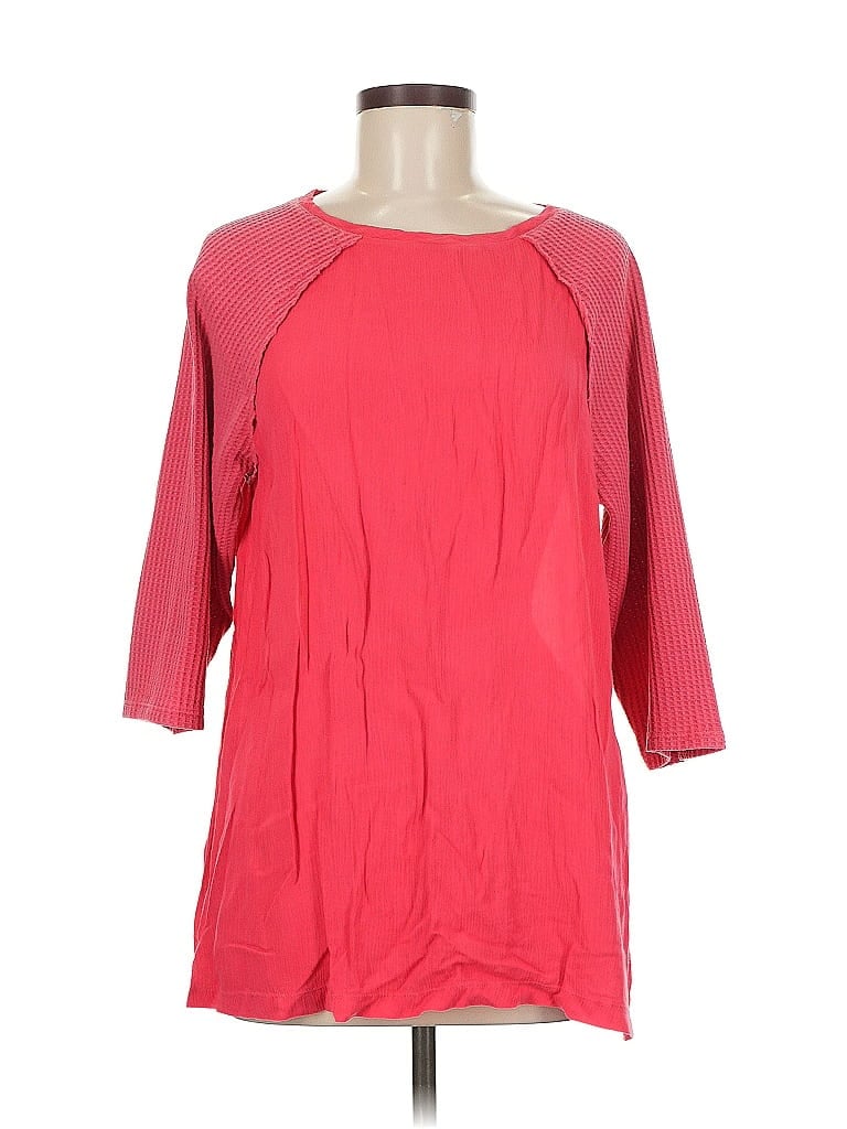 Pre-owned Soft Surroundings 3/4 Sleeve T-shirt In Red